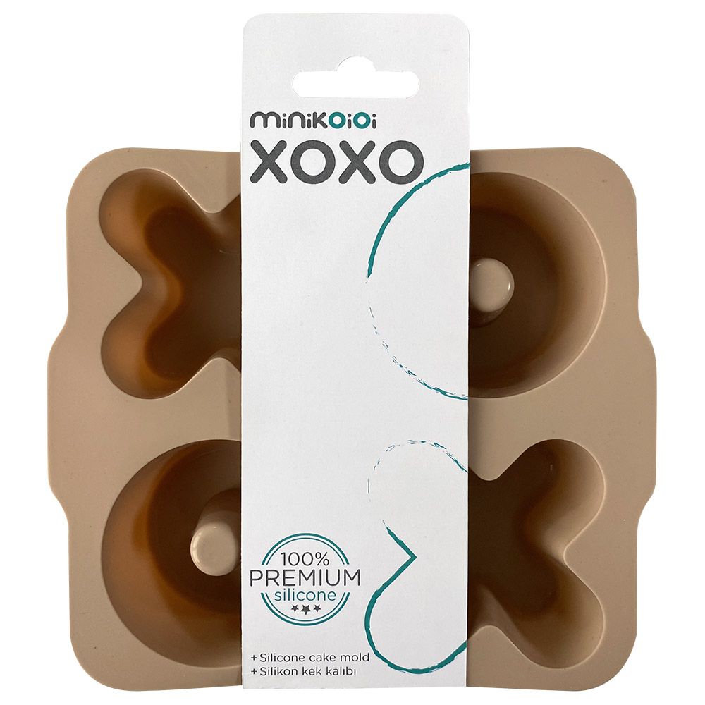 Minikoioi - XOXO Cake Silicone Mold 2pcs - Bubble Beige/Powder Grey