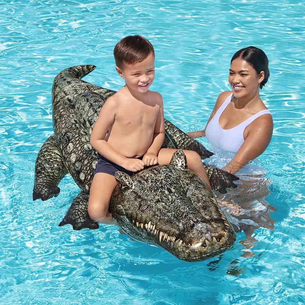 Bestway - Realistic Reptile Rider - Grey - Inflatable Pool Float