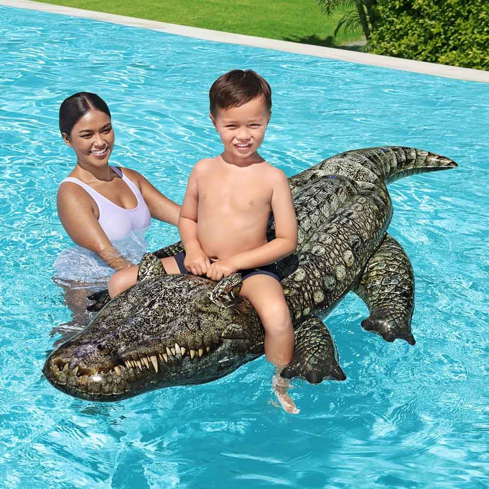 Bestway - Realistic Reptile Rider - Grey - Inflatable Pool Float