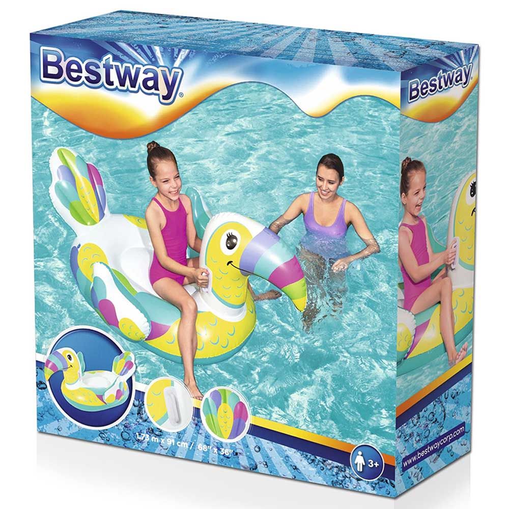 Bestway - Toucan Pool Day Ride-On 173x91cm - Inflatable Pool Float