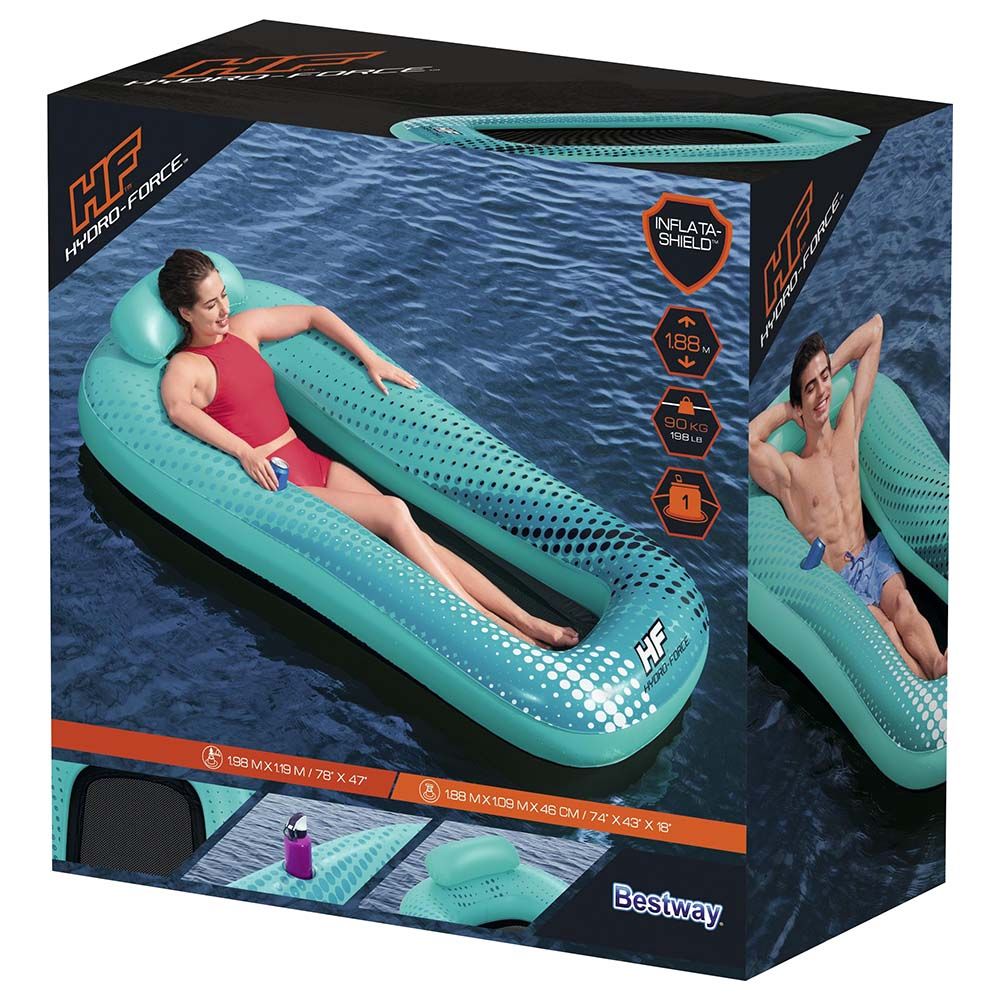 Bestway - Sol Venture Mesh Lounge - Teal - Inflatable Pool Float