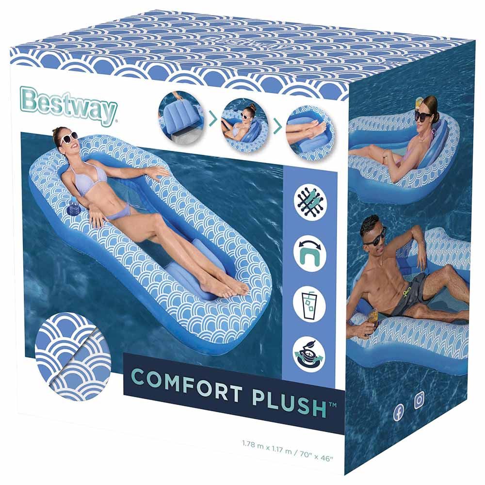 Bestway - Comfort Plush Lounge - Inflatable Pool Float - Blue