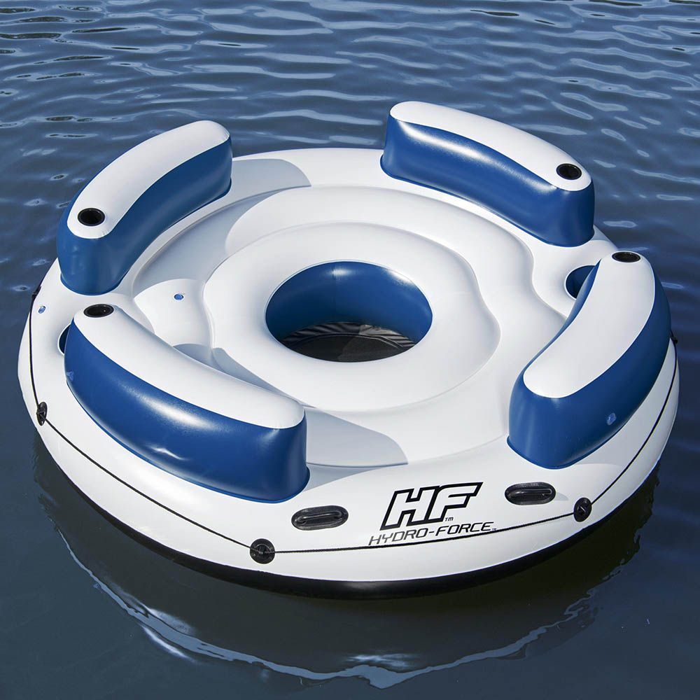 Bestway - Hydro-Force Inflatable Party Island - 239cm - White - Inflatable Pool Float