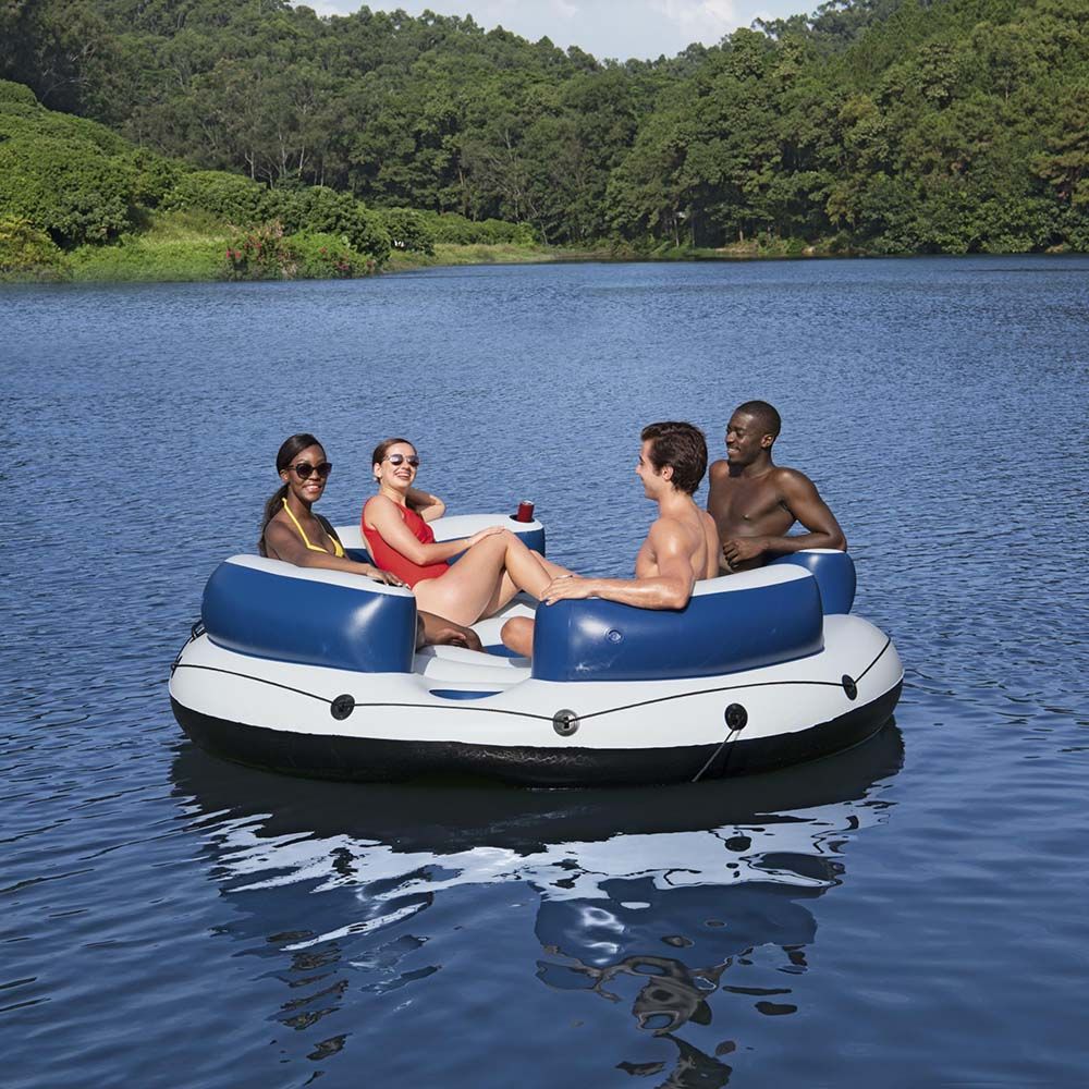 Bestway - Hydro-Force Inflatable Party Island - 239cm - White - Inflatable Pool Float