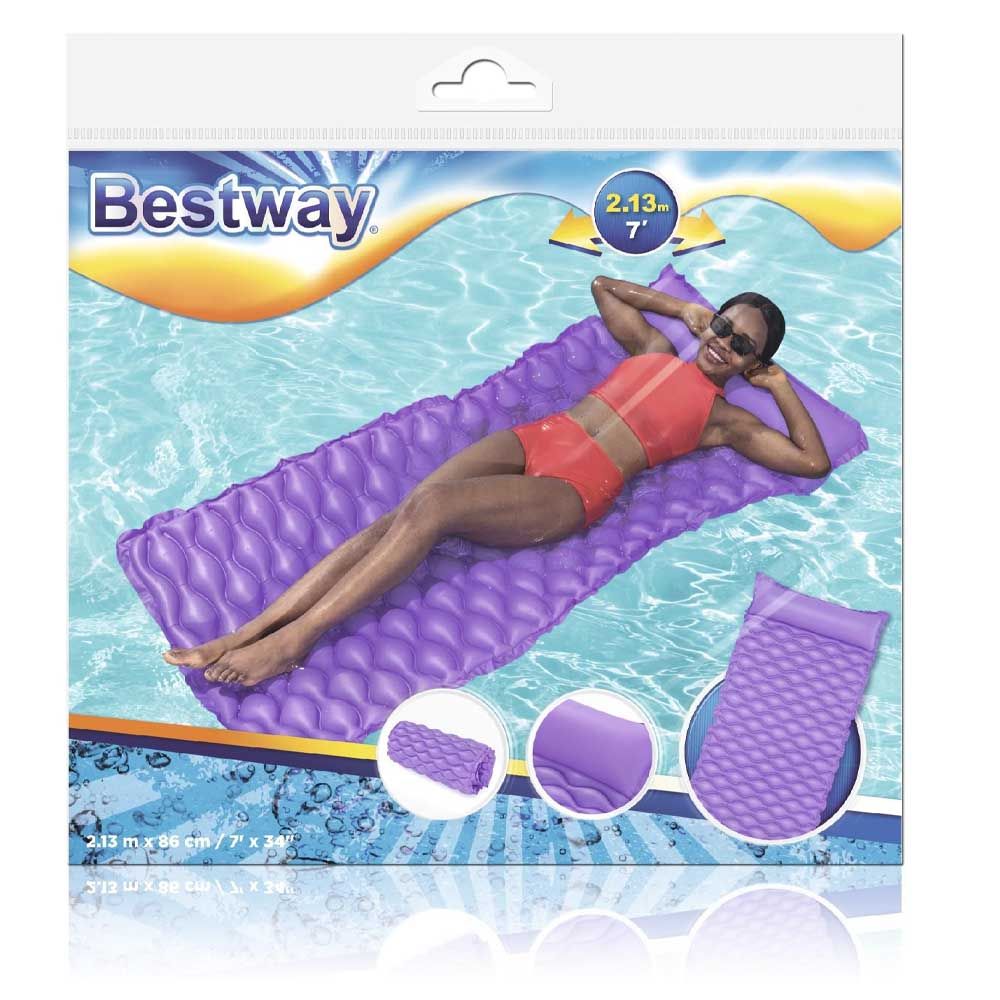 Bestway - Airmat Float N Roll 1pc - Assorted - Inflatable Pool Float