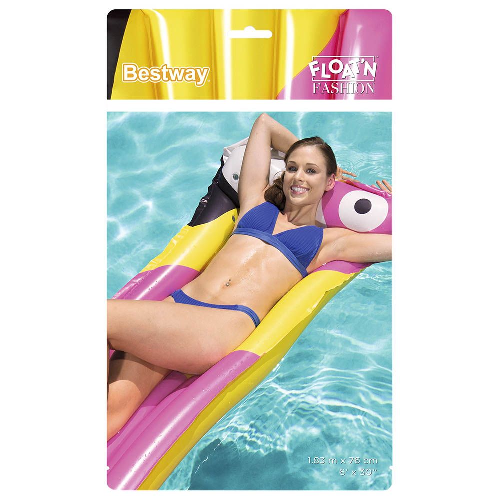 Bestway - Air Mat Tropical Bird 1pc - Assorted - Inflatable Pool Float