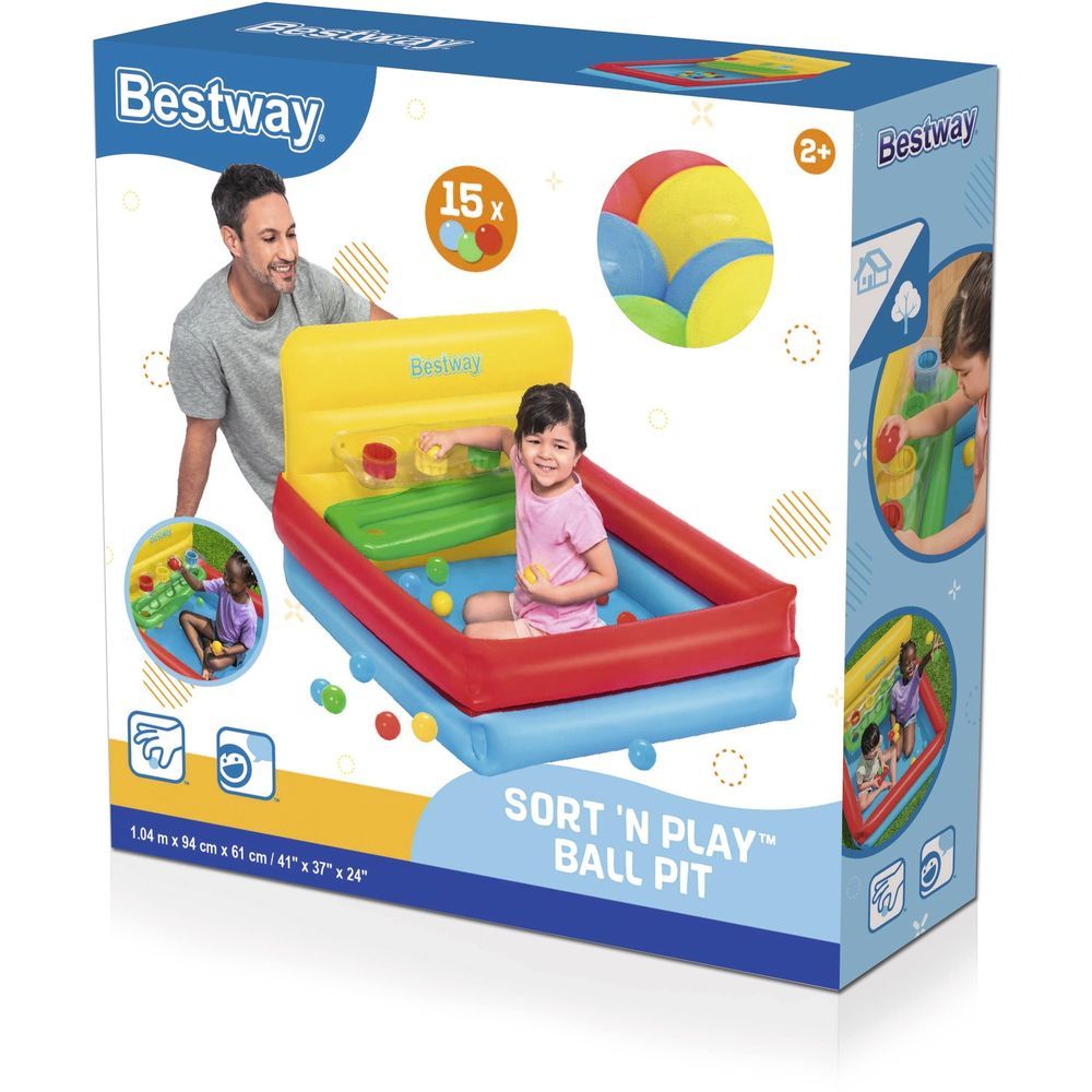 Bestway - Inflatable Sort N Play Ball Pit 104 x 94 x 61 cm