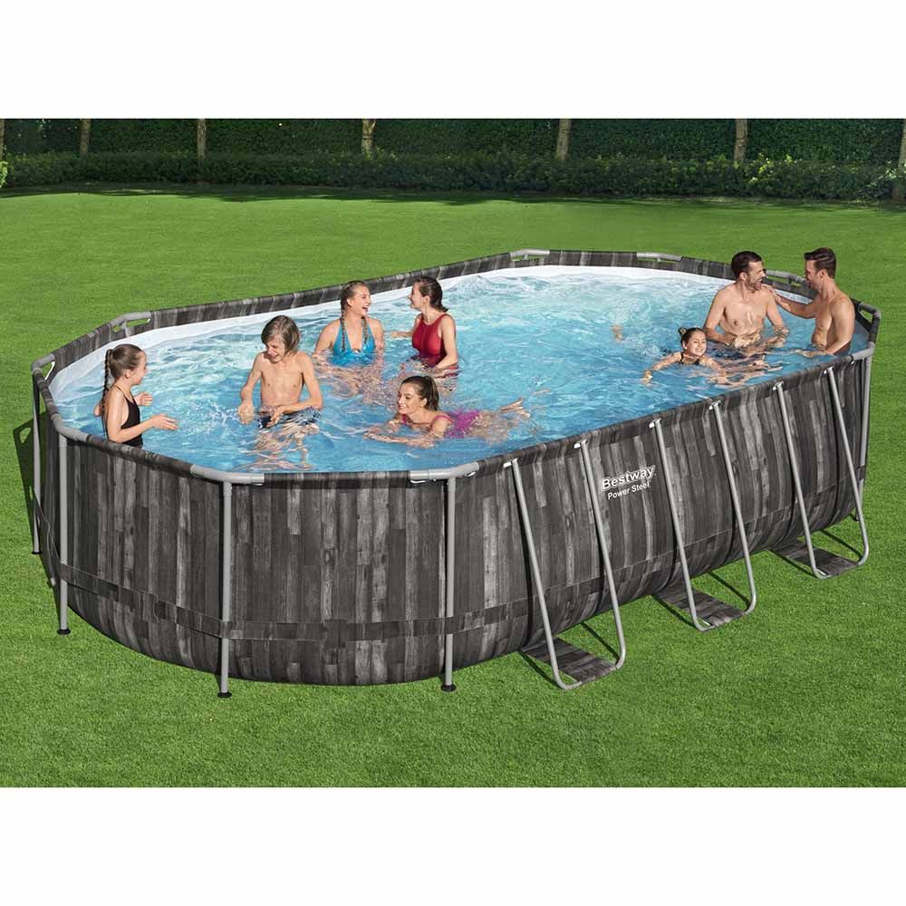 Bestway - Pool set Power steel Oval - 610x366x122cm