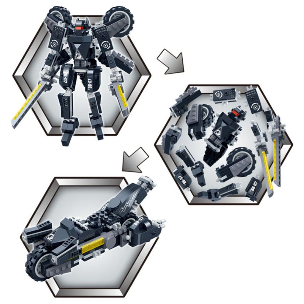 بانباو - مجموعة مكعبات تركيب روبوت 2 في 1 - 296 قطعة