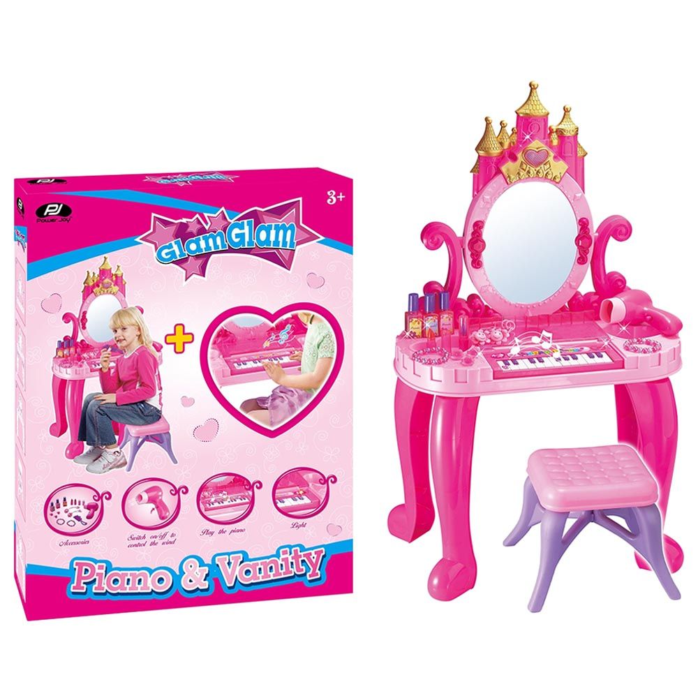 Power Joy - Glamglam Piano & Vanity Set - Pink