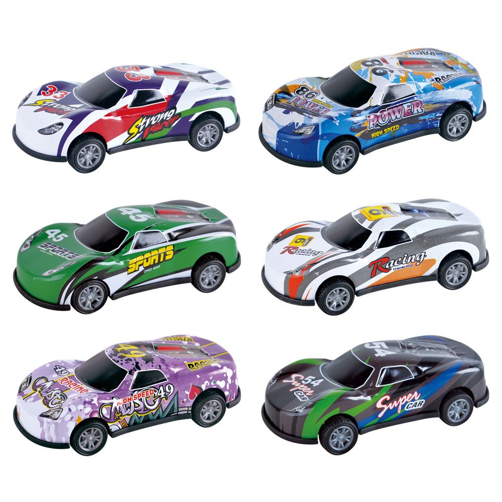 Power Joy - Vroom Vroom Pullback Graphic Car 8pcs