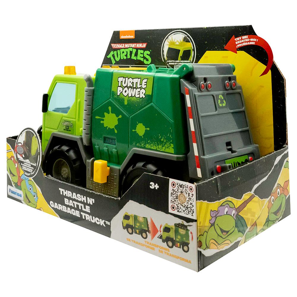 Nickelodeon - TMNT Battery Operated Thrash N Battle Garbage Truck