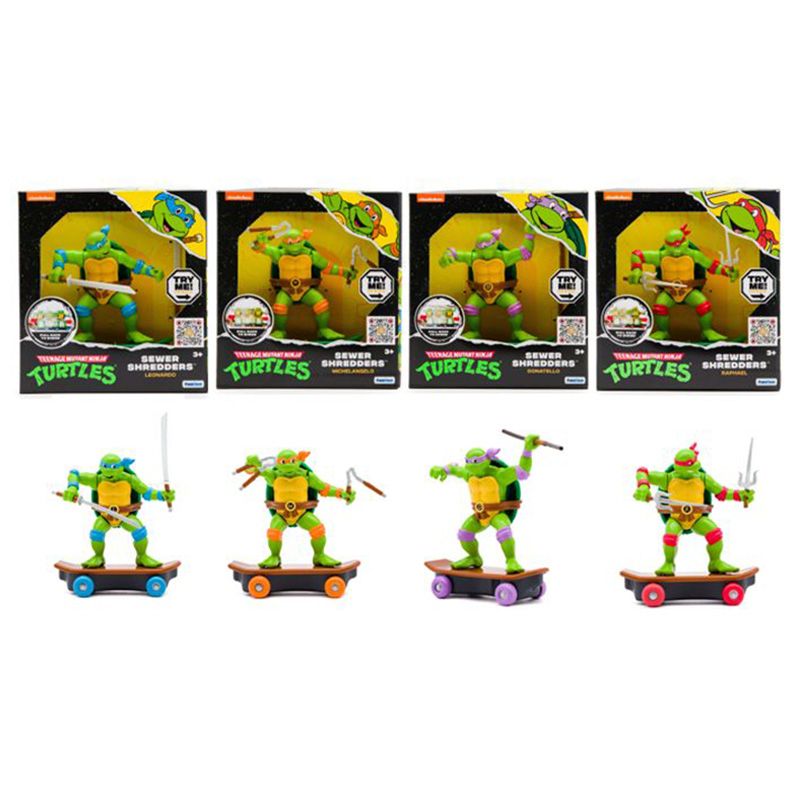 Nickelodeon - TMNT Rip Cord Sewer Shredders Classic Figure - Style May Vary