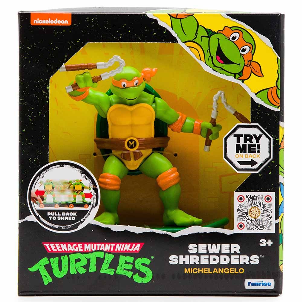 Nickelodeon - TMNT Rip Cord Sewer Shredders Classic Figure - Style May Vary