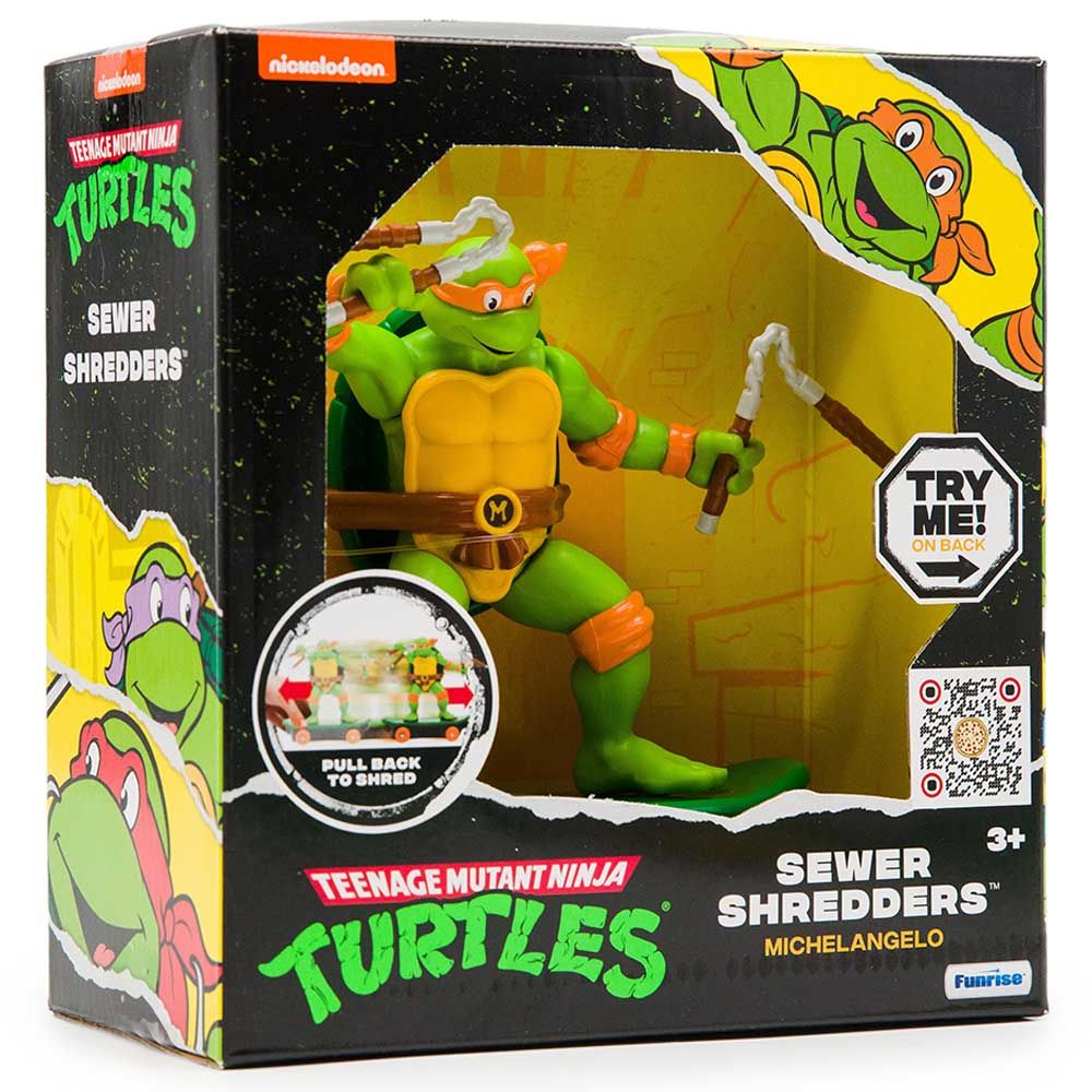 Nickelodeon - TMNT Rip Cord Sewer Shredders Classic Figure - Style May Vary