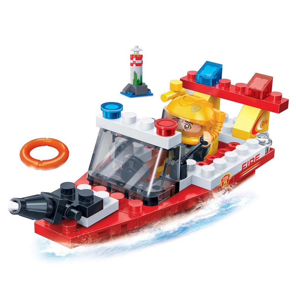 Banbao - Fire Series - Fire Rescue Boat (62 pieces)