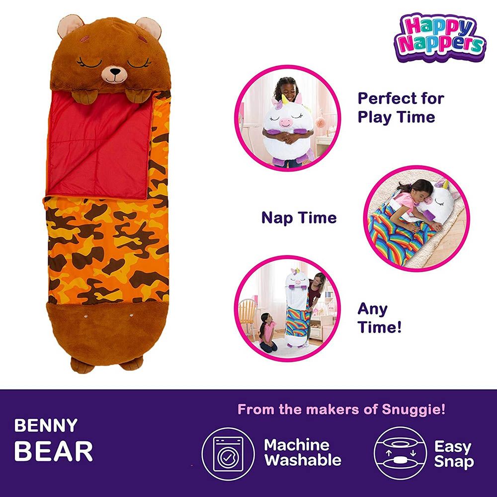 Happy Nappers - Benny the Brown Bear Sleep Sacks Large