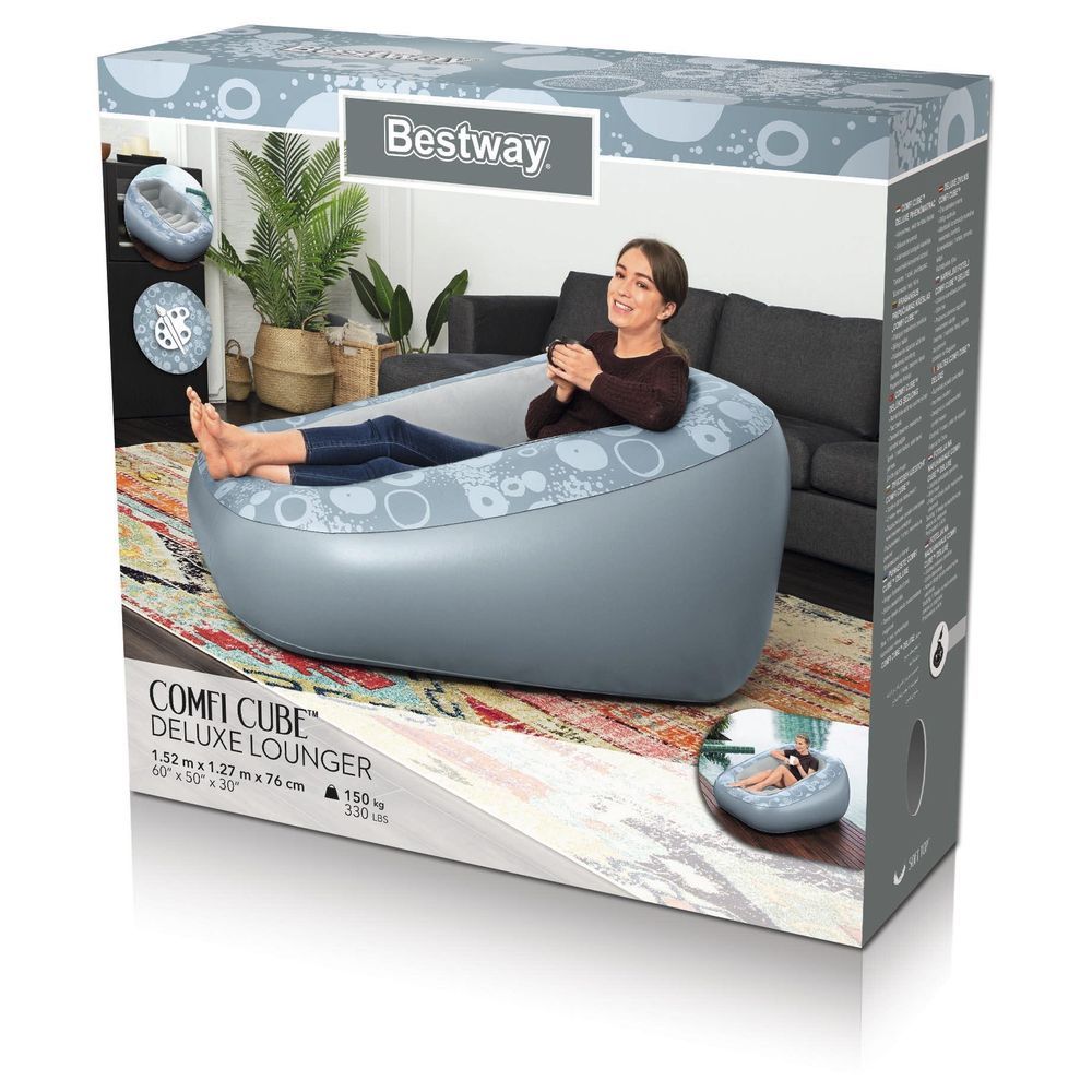 Bestway - Comfi Cube Deluxe Inflatable Lounger 152x127x76cm