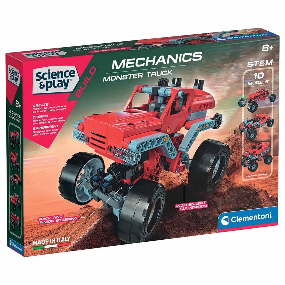 Clementoni - Mech Lab Monster Trucks Building Set