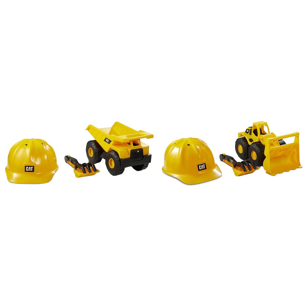 Cat - Tough Construction Fleet With Helmet 10In 1pc - Assorted