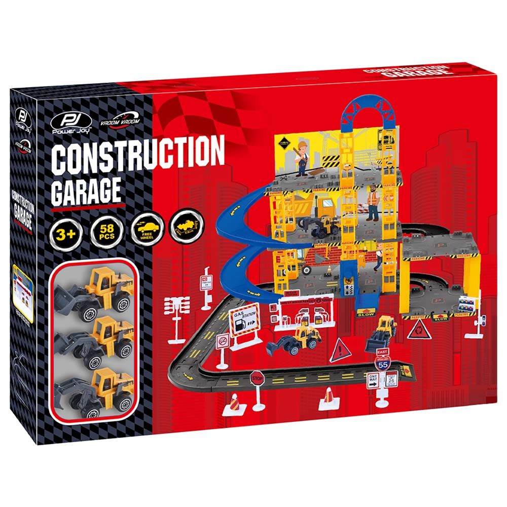 Power Joy - Vroom Vroom Construction Garage W/ 3 Cars