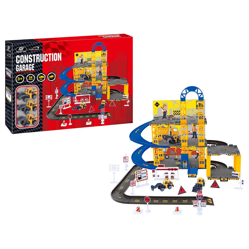 Power Joy - Vroom Vroom Construction Garage W/ 3 Cars