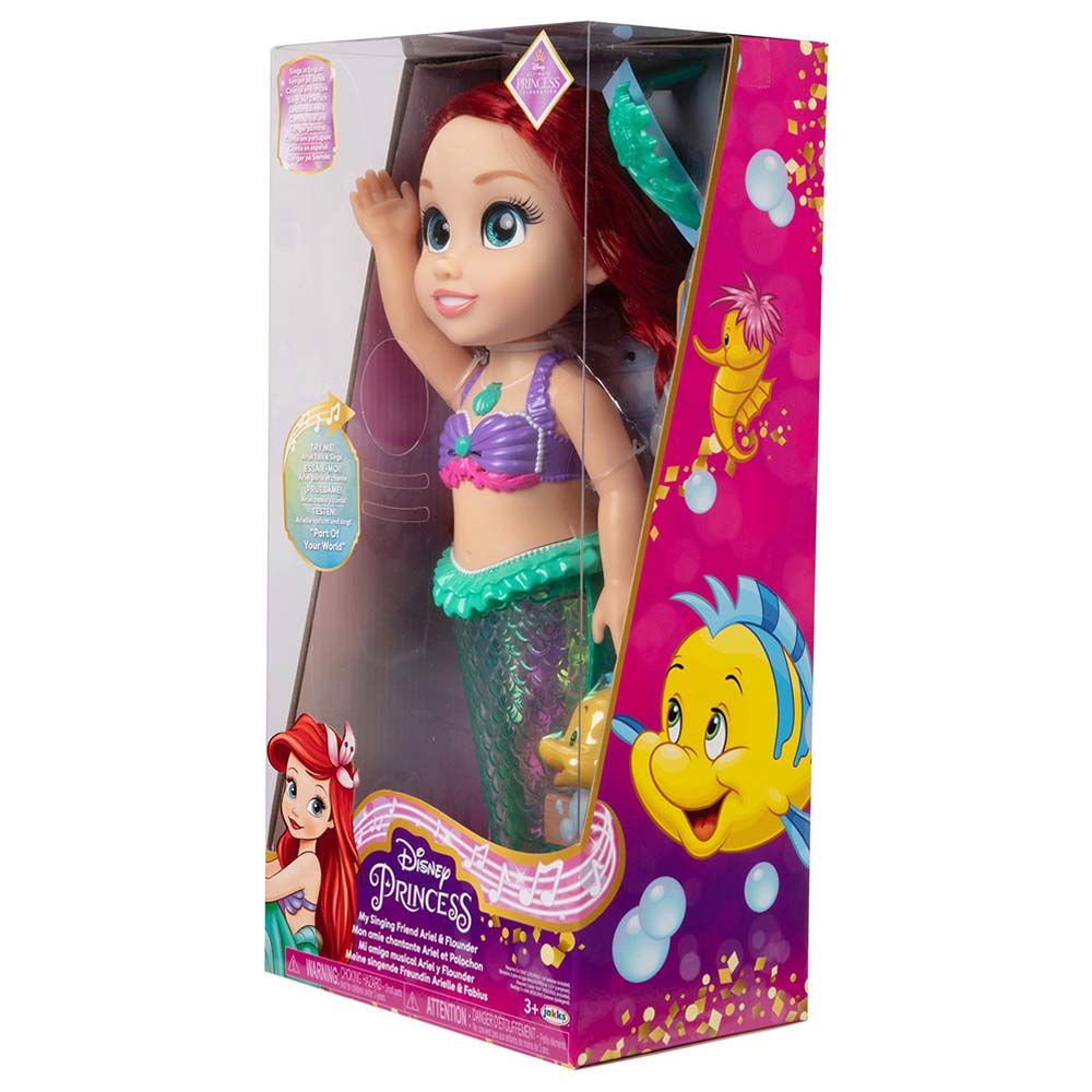 Disney - Princess Doll Ariel Singing Friend - 14-Inch