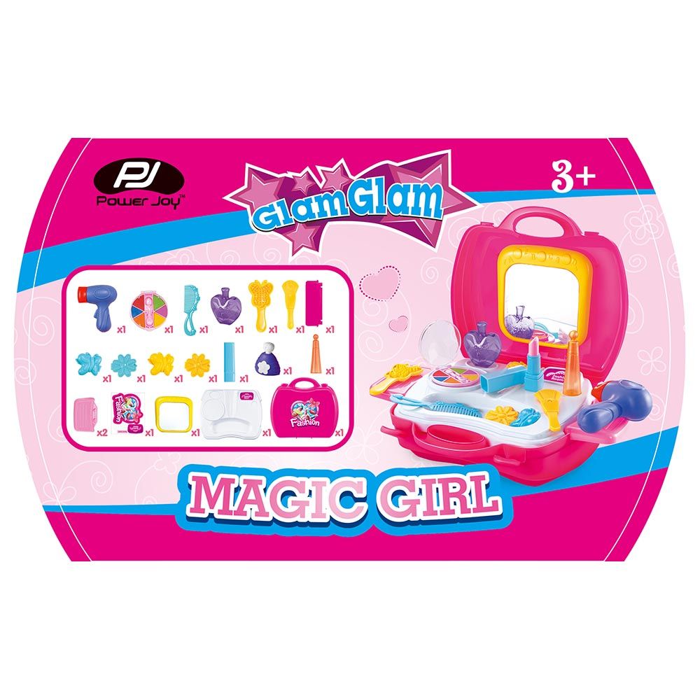 Power Joy - Glamglam Magic Girl Beauty Case - Pink