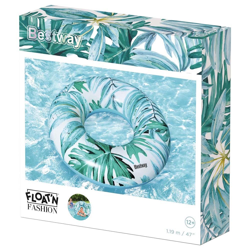 Bestway - Tropical Palms Swim Ring 119cm - 1pc Assorted - Inflatable Pool Ring