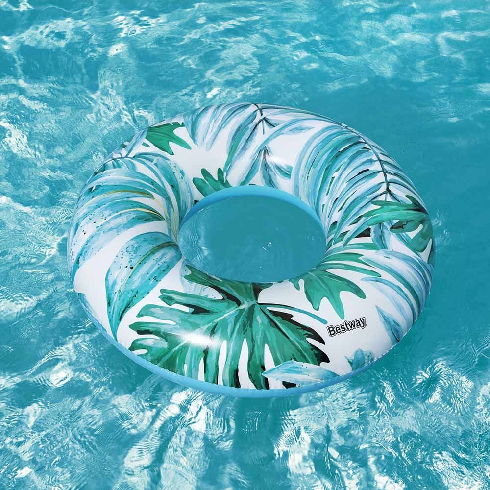 Bestway - Tropical Palms Swim Ring 119cm - 1pc Assorted - Inflatable Pool Ring