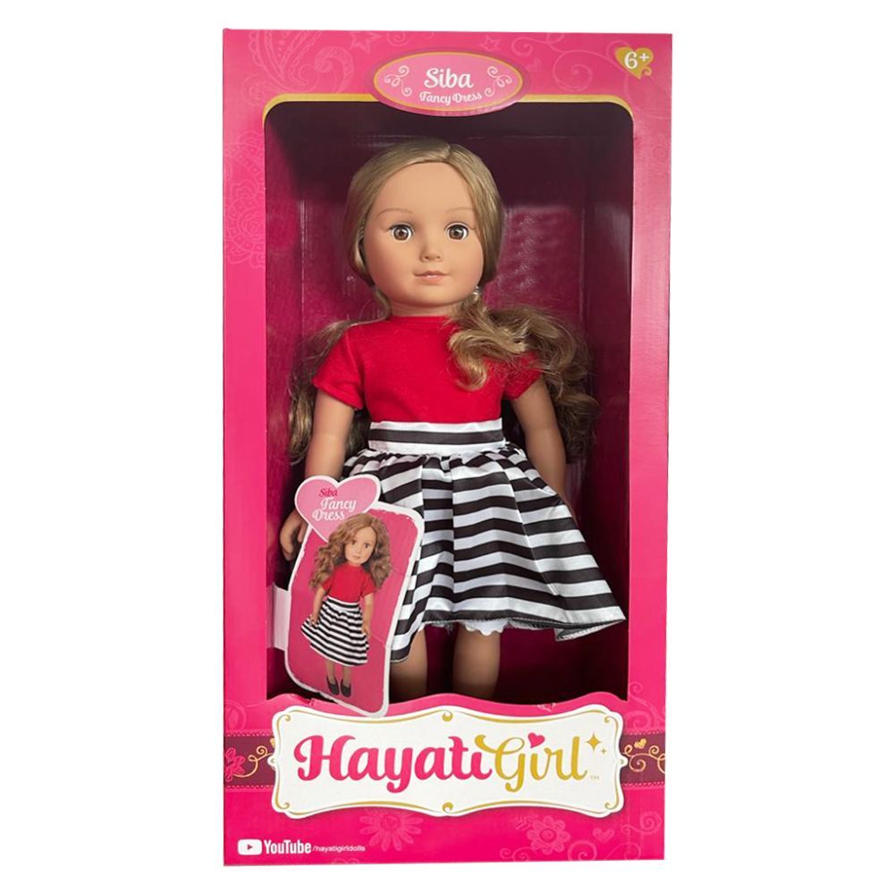 Hayati Girl - Doll Siba in Stripe Dress - 18"