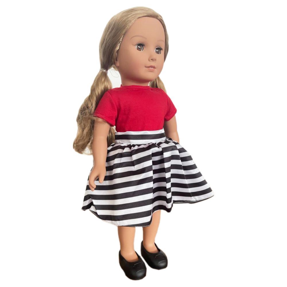 Hayati Girl - Doll Siba in Stripe Dress - 18"