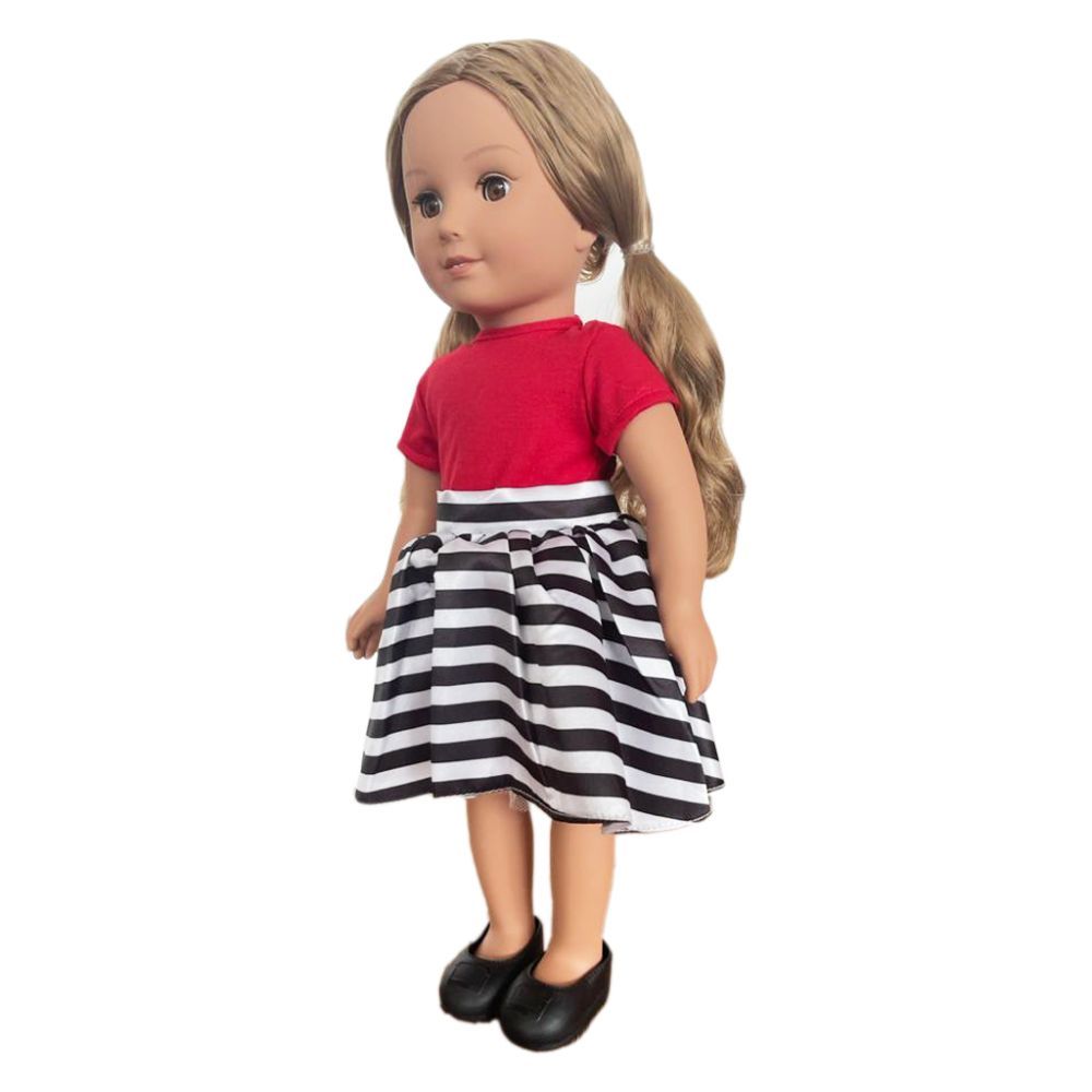 Hayati Girl - Doll Siba in Stripe Dress - 18"