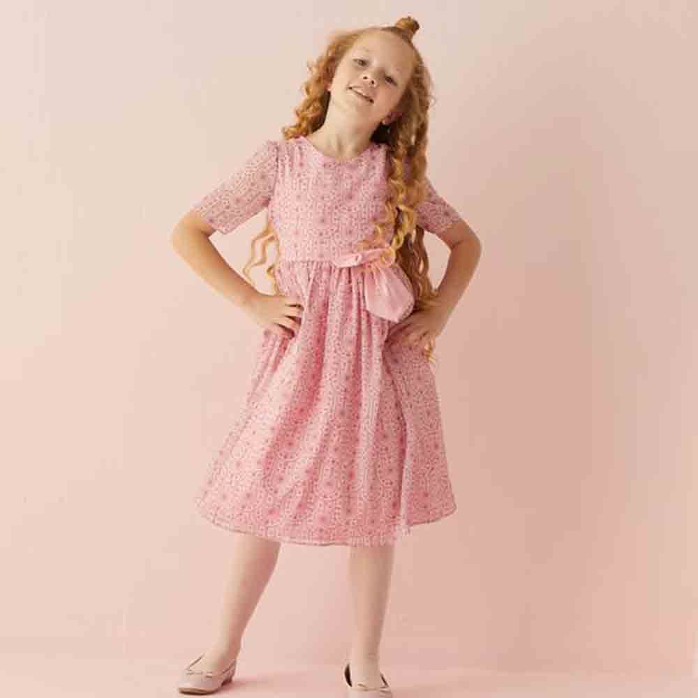 Hayati Girl - Bow Chic Dress - Pink