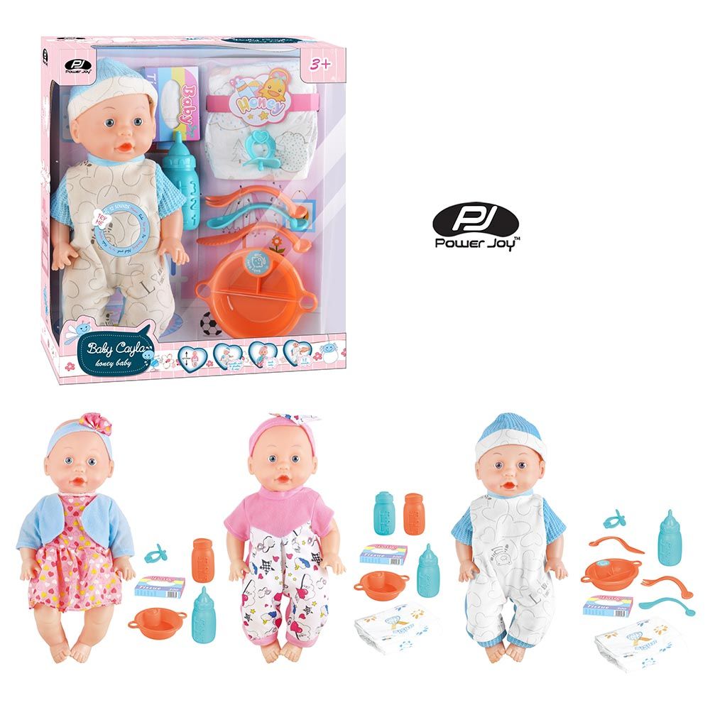 Power Joy - Baby Cayla Honey Doll Playset 31cm - Assorted 1pc