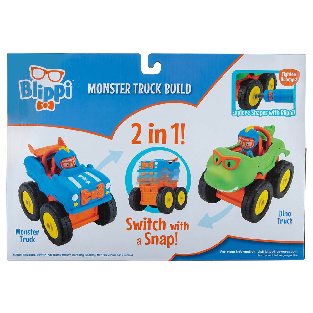 Blippi - Feature Vehicle Monster Truck Build Set - 9pcs