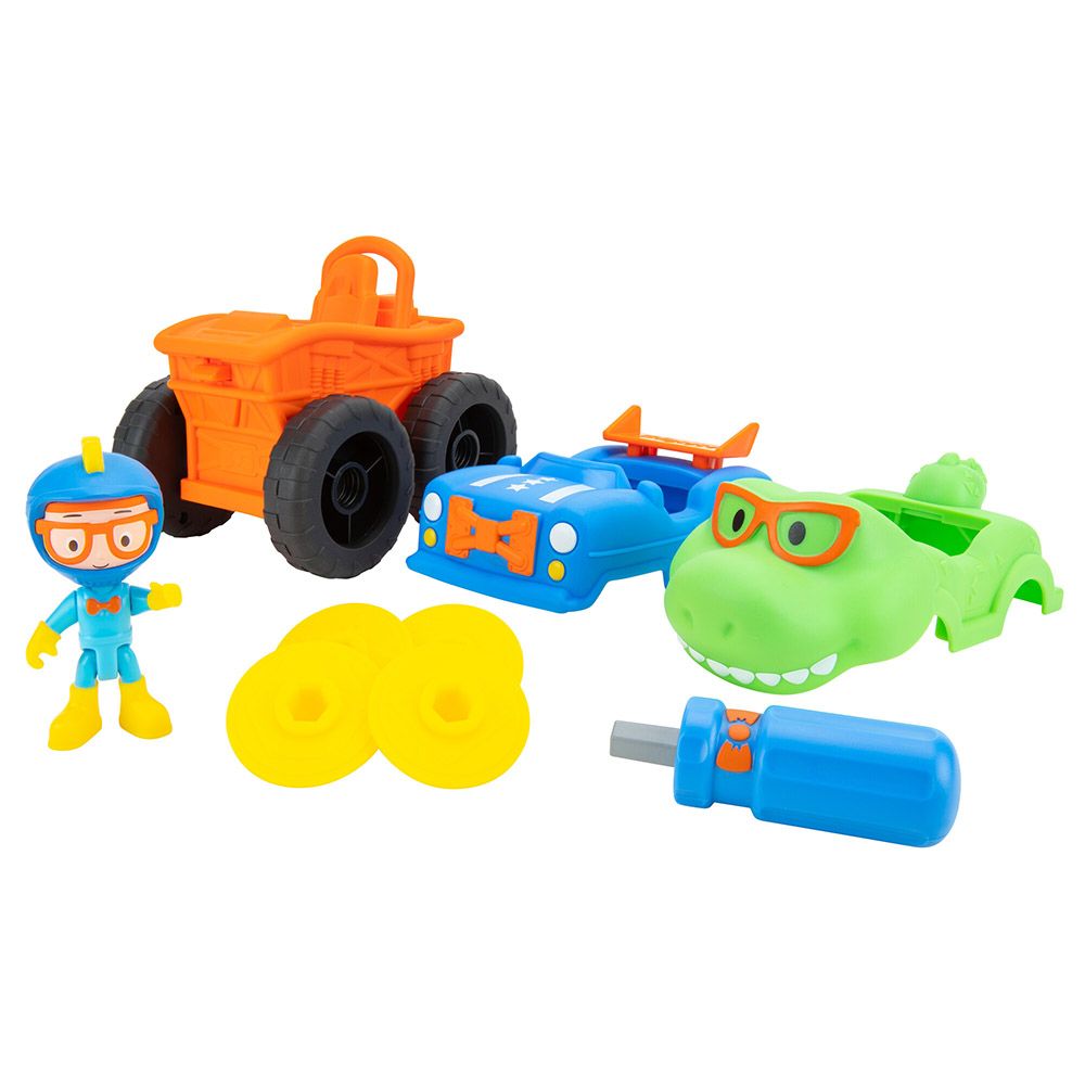 Blippi - Feature Vehicle Monster Truck Build Set - 9pcs