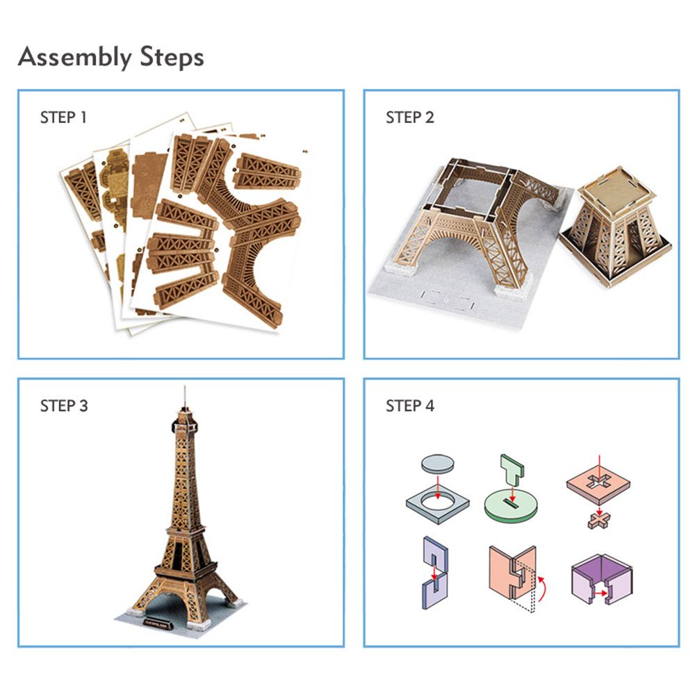 كيوبيك فن بازل ثلاثية الأبعاد برج إيفل 39 قطعة