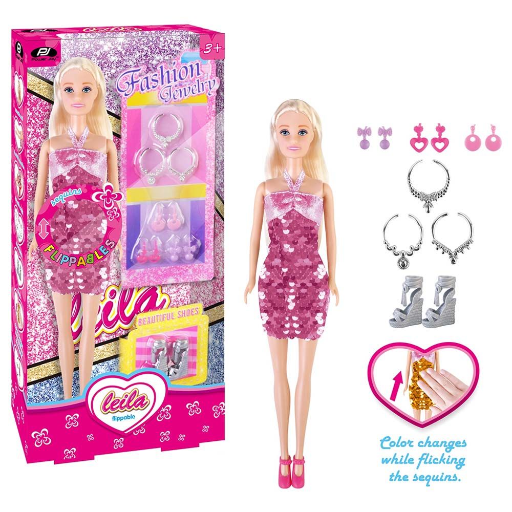 Power Joy - Leila Flippable Fashion Doll - Assorted 1pc