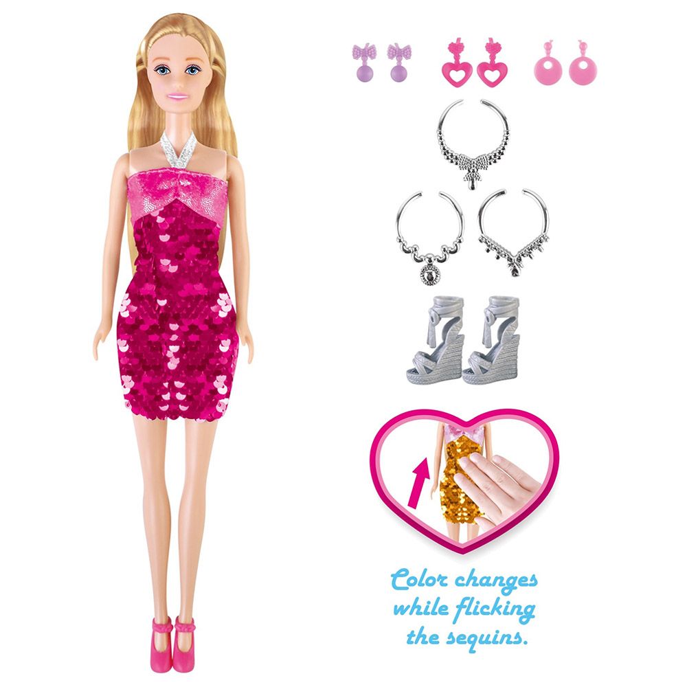 Power Joy - Leila Flippable Fashion Doll - Assorted 1pc