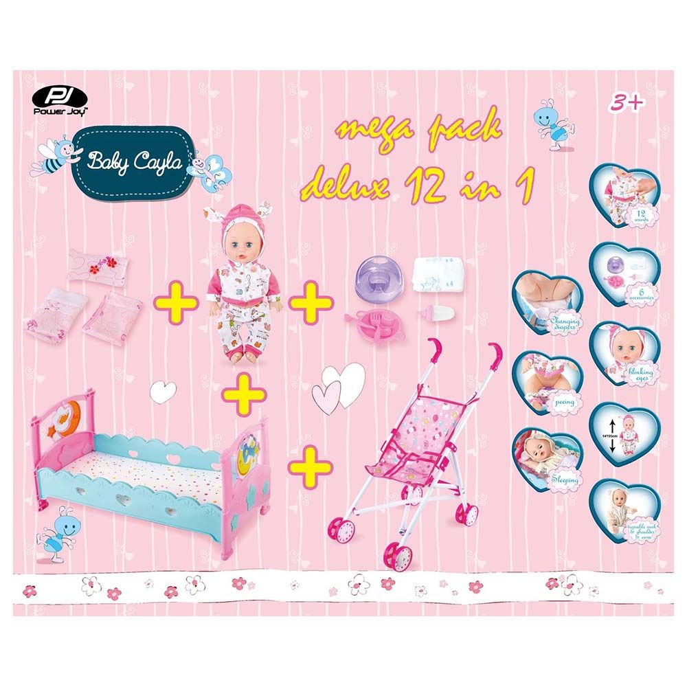 Power Joy - Baby Cayla Deluxe With 12 Sounds - Assorted