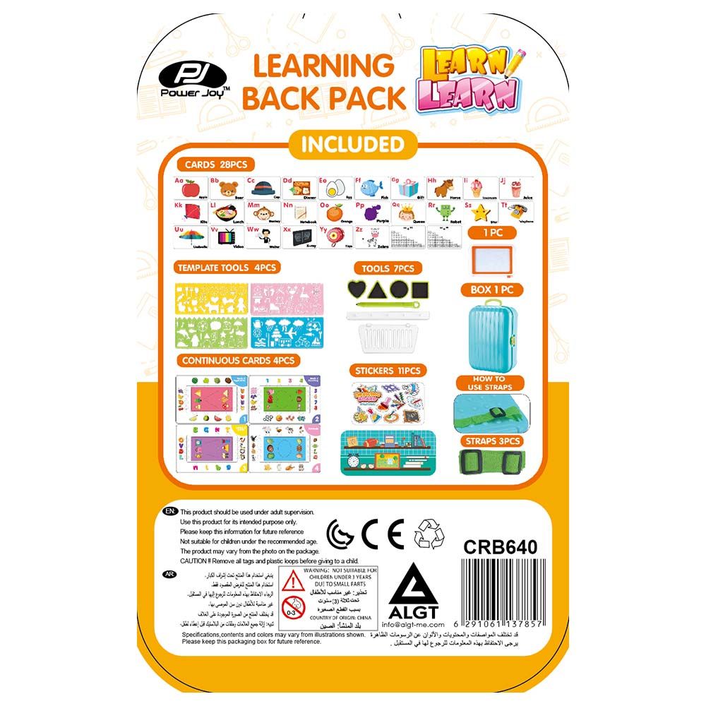 Power Joy - Learn Learn - Learning Backpack - Assorted 1pc