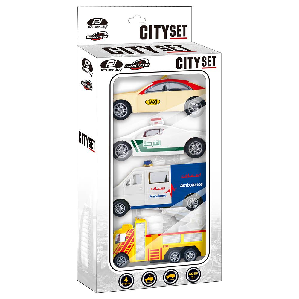 Power Joy 1/43 Scale Vroom Vroom Die Cast DXB - City Set