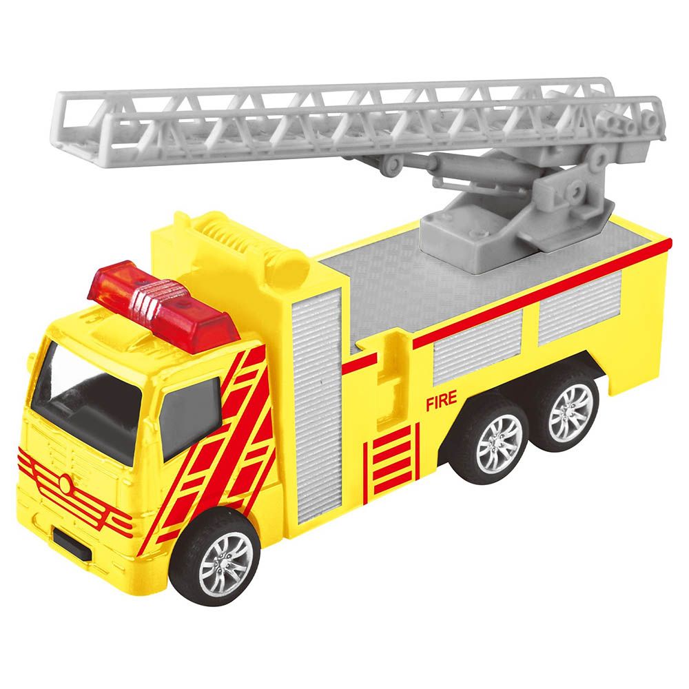 Power Joy - Vroom Vroom Diecast Firetruck - Yellow