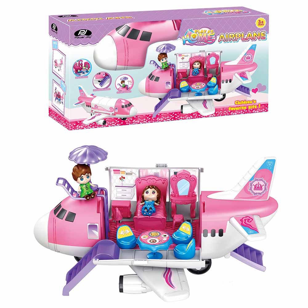 Power Joy - Playhome Airplane Playset w/ 2 Dolls