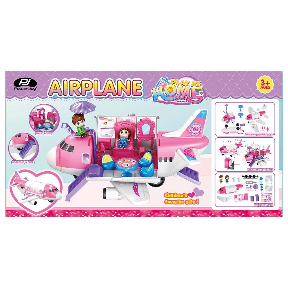 Power Joy - Playhome Airplane Playset w/ 2 Dolls