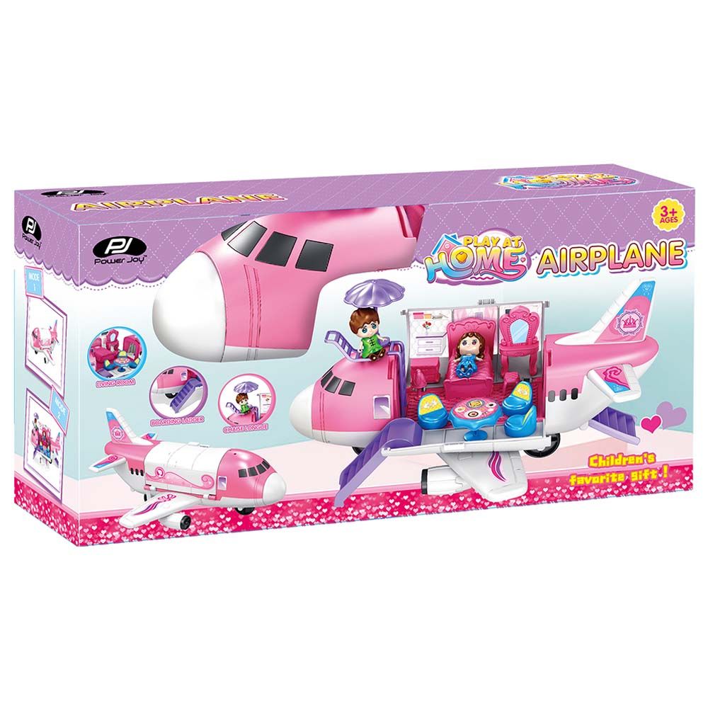 Power Joy - Playhome Airplane Playset w/ 2 Dolls