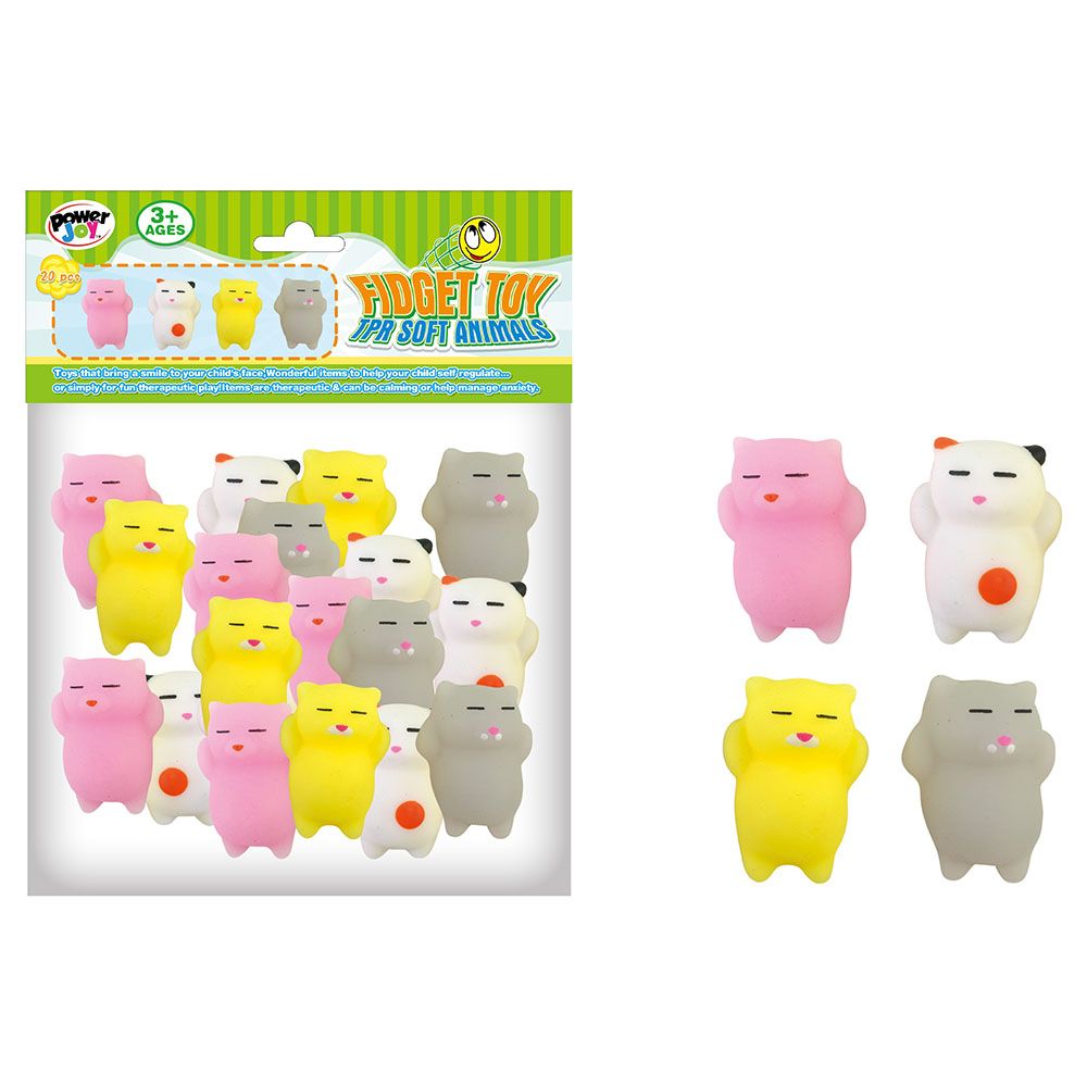 Power Joy - Fidget Toy Squishy Animals - 20 pcs