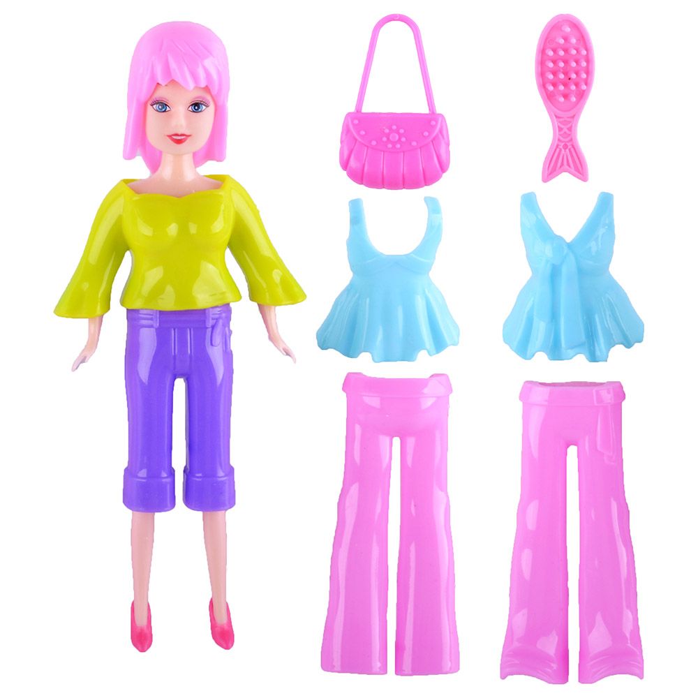 Power Joy - Everyday Toy Fashion Doll On Snap Set 7pcs