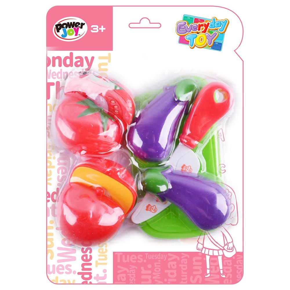 Power Joy - Everyday Toy Fruit & Vegetable Set - Assorted 1pc